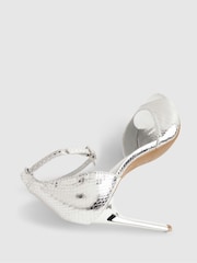 River Island Silver Closed Back Heeled Sandals - Image 4 of 5