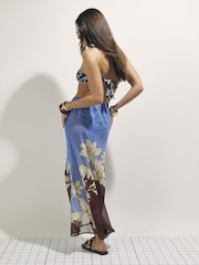 River Island Brown Floral Print Maxi Skirt - Image 4 of 4
