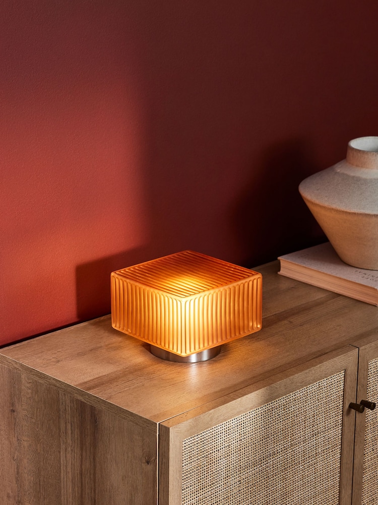 MADE.COM Brown/ Chrome Alma Table Lamp - Image 1 of 5