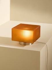 MADE.COM Brown/ Chrome Alma Table Lamp - Image 2 of 5
