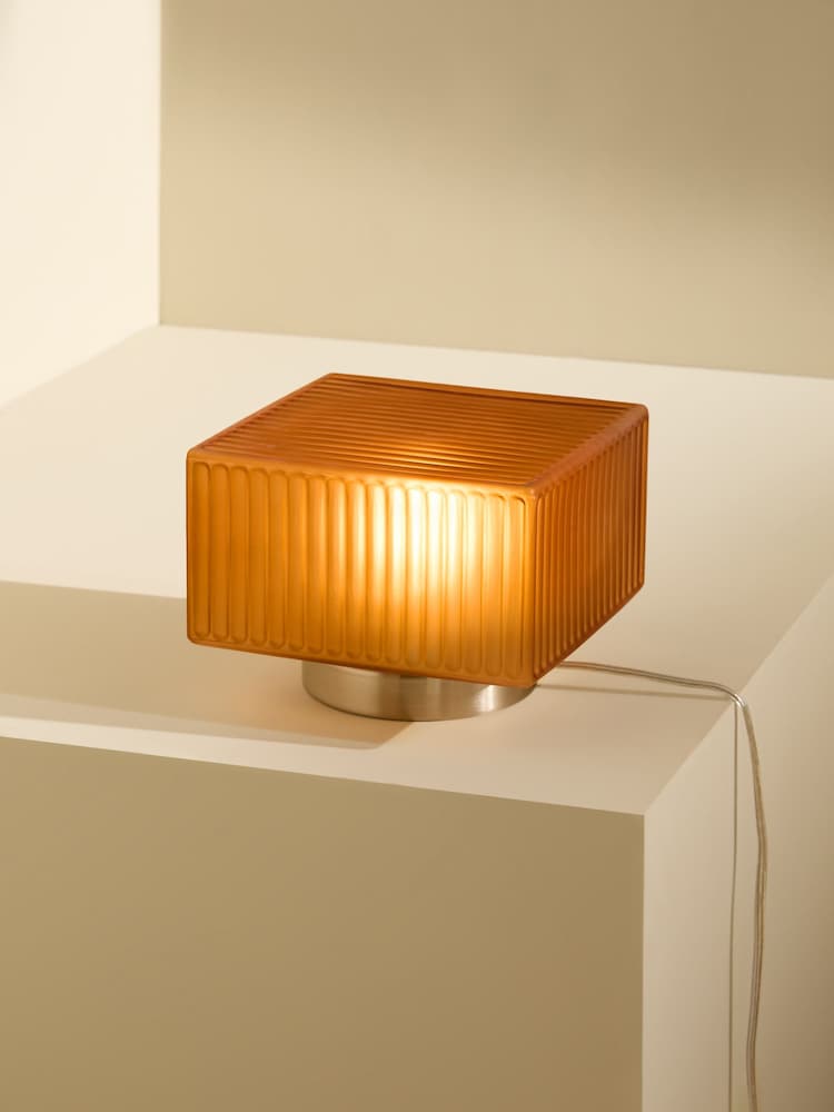 MADE.COM Brown/ Chrome Alma Table Lamp - Image 2 of 5