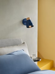 MADE.COM Navy Blue Albert Wall Light - Image 1 of 3