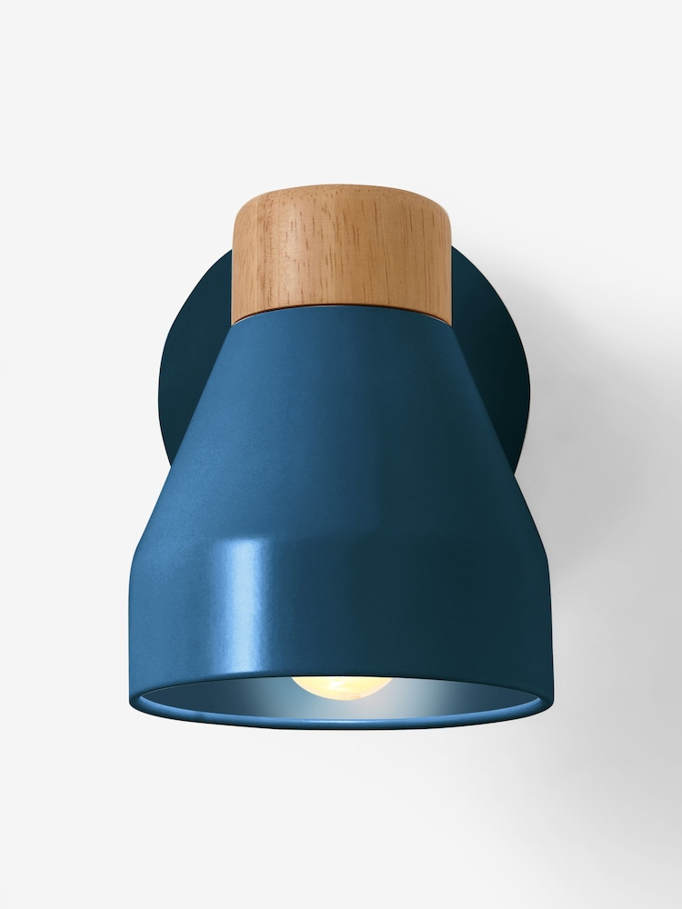 MADE.COM Navy Blue Albert Wall Light - Image 2 of 3 MADE.COM Navy Blue Albert Wall Light - Image 2 of 3