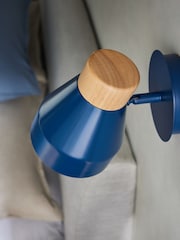 MADE.COM Navy Blue Albert Wall Light - Image 3 of 3