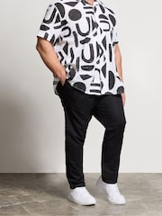 BadRhino Big & Tall Black Linen Trousers - Image 1 of 6