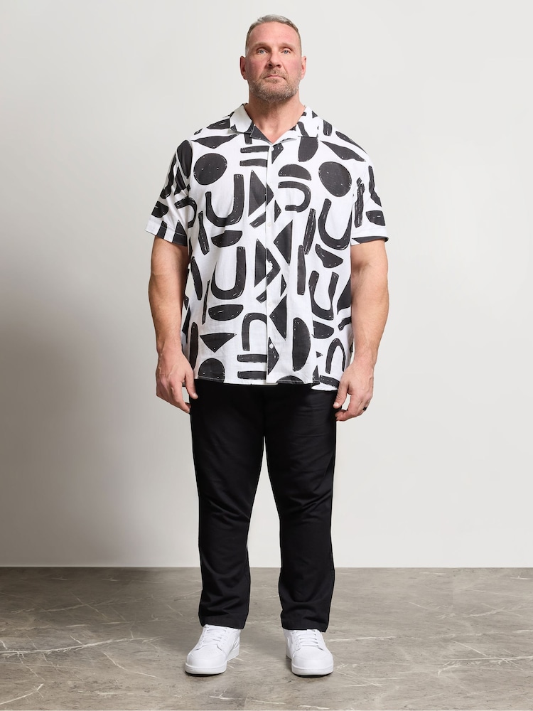 BadRhino Big & Tall Black Linen Trousers - Image 2 of 6 BadRhino Big & Tall Black Linen Trousers - Image 2 of 6