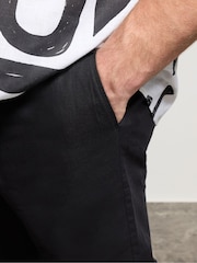 BadRhino Big & Tall Black Linen Trousers - Image 4 of 6