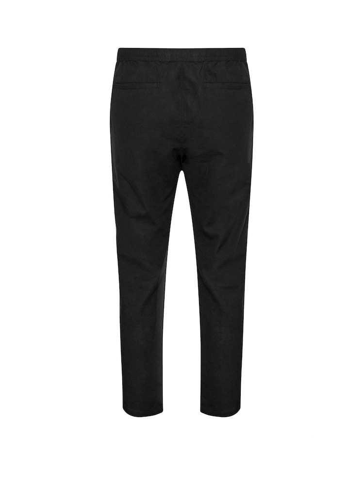 BadRhino Big & Tall Black Linen Trousers - Image 6 of 6 BadRhino Big & Tall Black Linen Trousers - Image 6 of 6