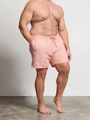 BadRhino Big & Tall Pink Striped Seersucker Swim Shorts - Image 1 of 4