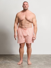 BadRhino Big & Tall Pink Striped Seersucker Swim Shorts - Image 2 of 4