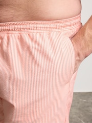 BadRhino Big & Tall Pink Striped Seersucker Swim Shorts - Image 4 of 4