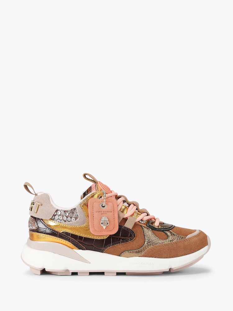 Kurt Geiger London Brown Womens Kurt Trainers - Image 2 of 5