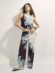 River Island Cream Sleeveless Floral Border Print Vest Blouse - Image 3 of 4