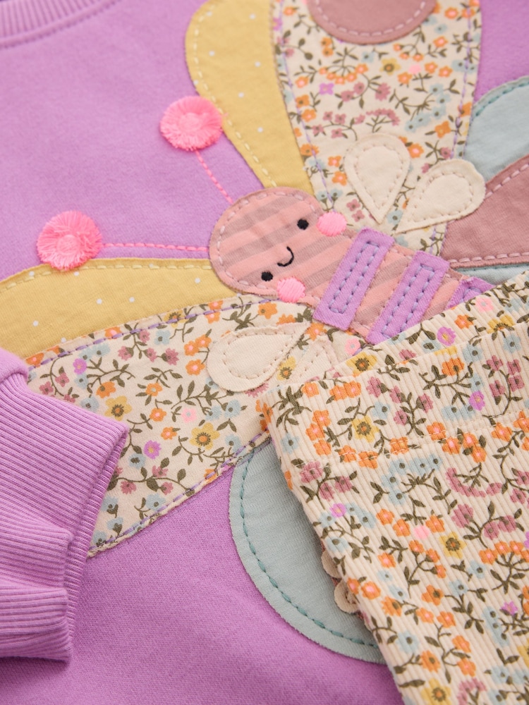 Purple Butterfly Sweatshirt and Legging Set (3mths-7yrs) - Image 10 of 10 Purple Butterfly Sweatshirt and Legging Set (3mths-7yrs) - Image 10 of 10