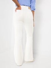 Joe Browns White Mia Kick Flare Twill Trousers - Image 4 of 5
