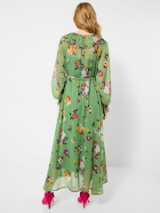 Joe Browns Green Daydreamer Printed Georgette Dress - Image 4 of 6