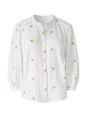 Joe Browns White Sunshine Embroidered Cotton Blouse - Image 6 of 6