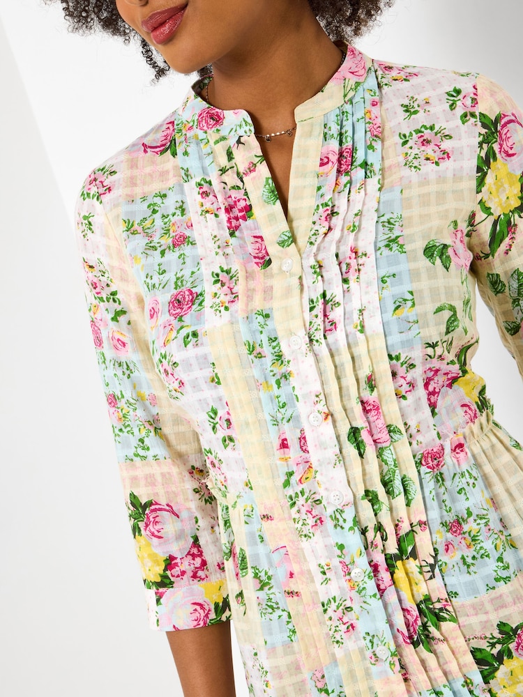 Joe Browns Cream Perfectly Patchwork Printed Cotton Top - Image 2 of 5 Joe Browns Cream Perfectly Patchwork Printed Cotton Top - Image 2 of 5