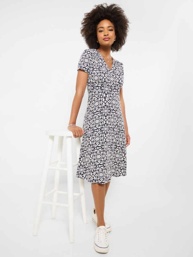 Joe Browns Black Floral Print Jersey Dress - Image 2 of 5 Joe Browns Black Floral Print Jersey Dress - Image 2 of 5