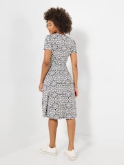 Joe Browns Black Floral Print Jersey Dress - Image 3 of 5