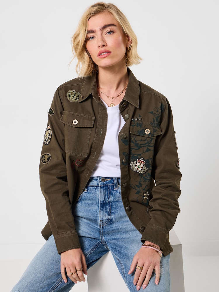 Joe Browns Green Lexie Boutique Badged Shirt - Image 1 of 6