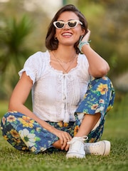 Joe Browns White Beautiful Broderie Top - Image 1 of 6