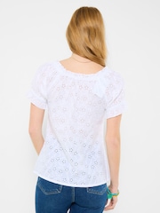 Joe Browns White Beautiful Broderie Top - Image 4 of 6