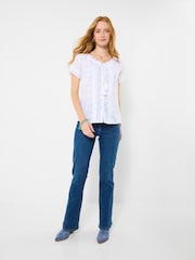 Joe Browns White Beautiful Broderie Top - Image 5 of 6