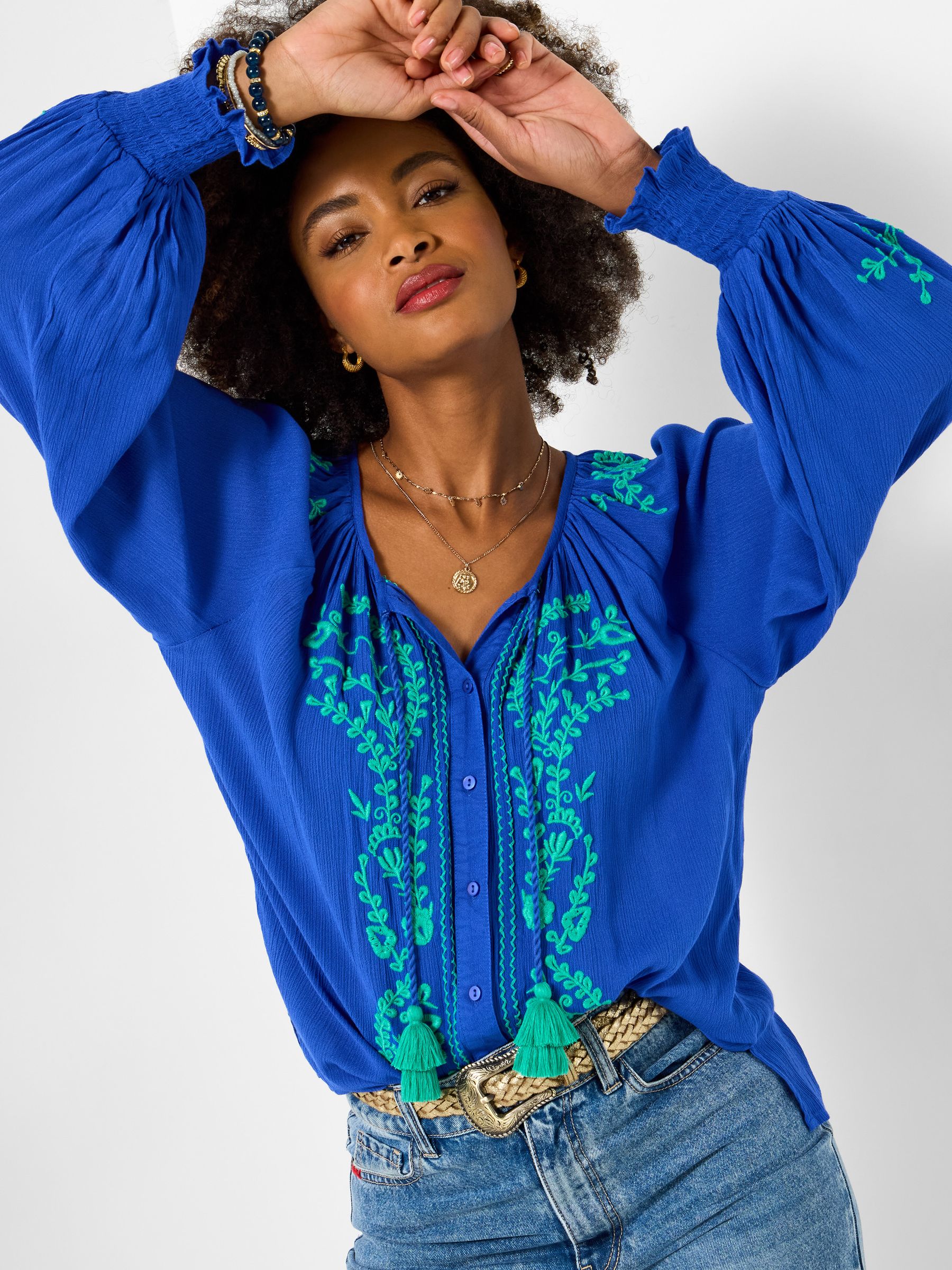 Buy Joe Browns Blue Rebecca Embroidered Top from the Next UK