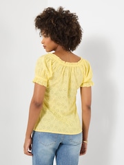 Joe Browns Yellow Beautiful Broderie Top - Image 4 of 5