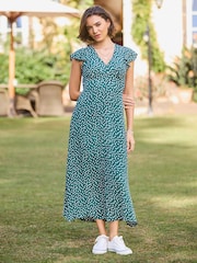 Joe Browns Green Gabriella Spot Print Dress - Image 1 of 6