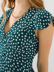Joe Browns Green Gabriella Spot Print Dress - Image 3 of 6