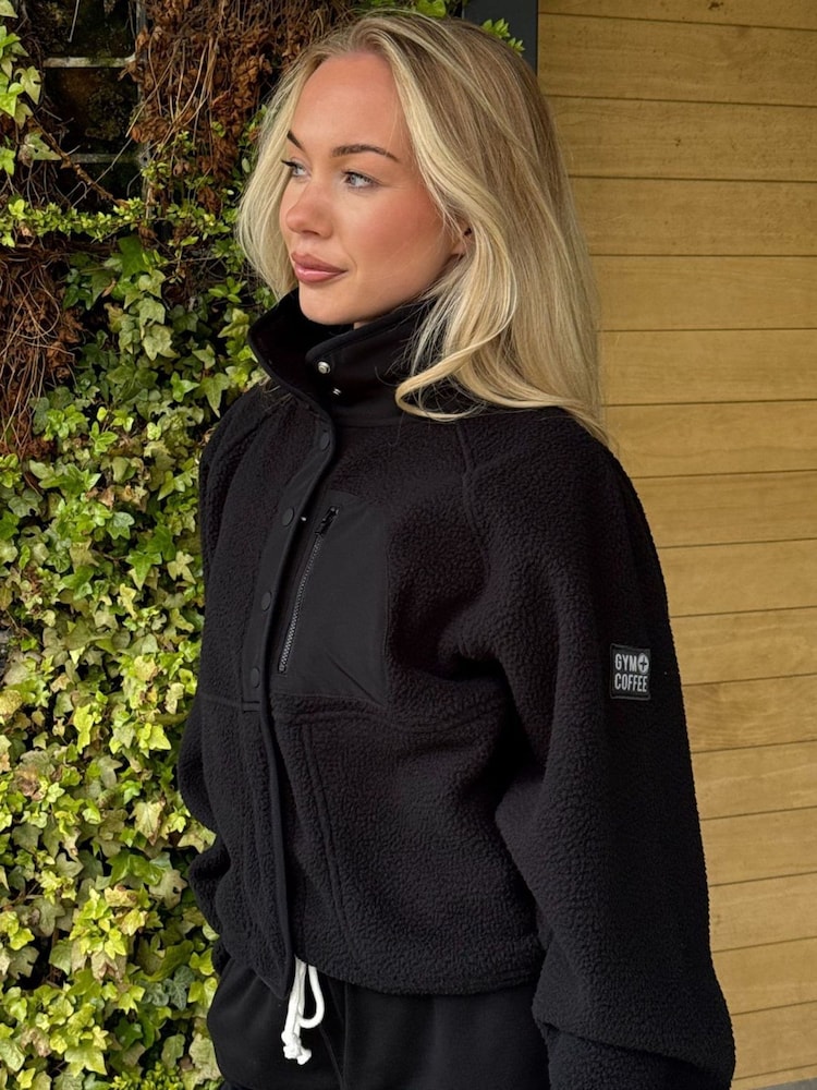 Gym + Coffee Black Horizon Layer Up Snap Jacket - Image 1 of 9