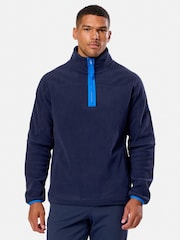 Gym + Coffee Navy Half Zip Polar Fleece - Image 1 of 5
