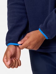 Gym + Coffee Navy Half Zip Polar Fleece - Image 4 of 5