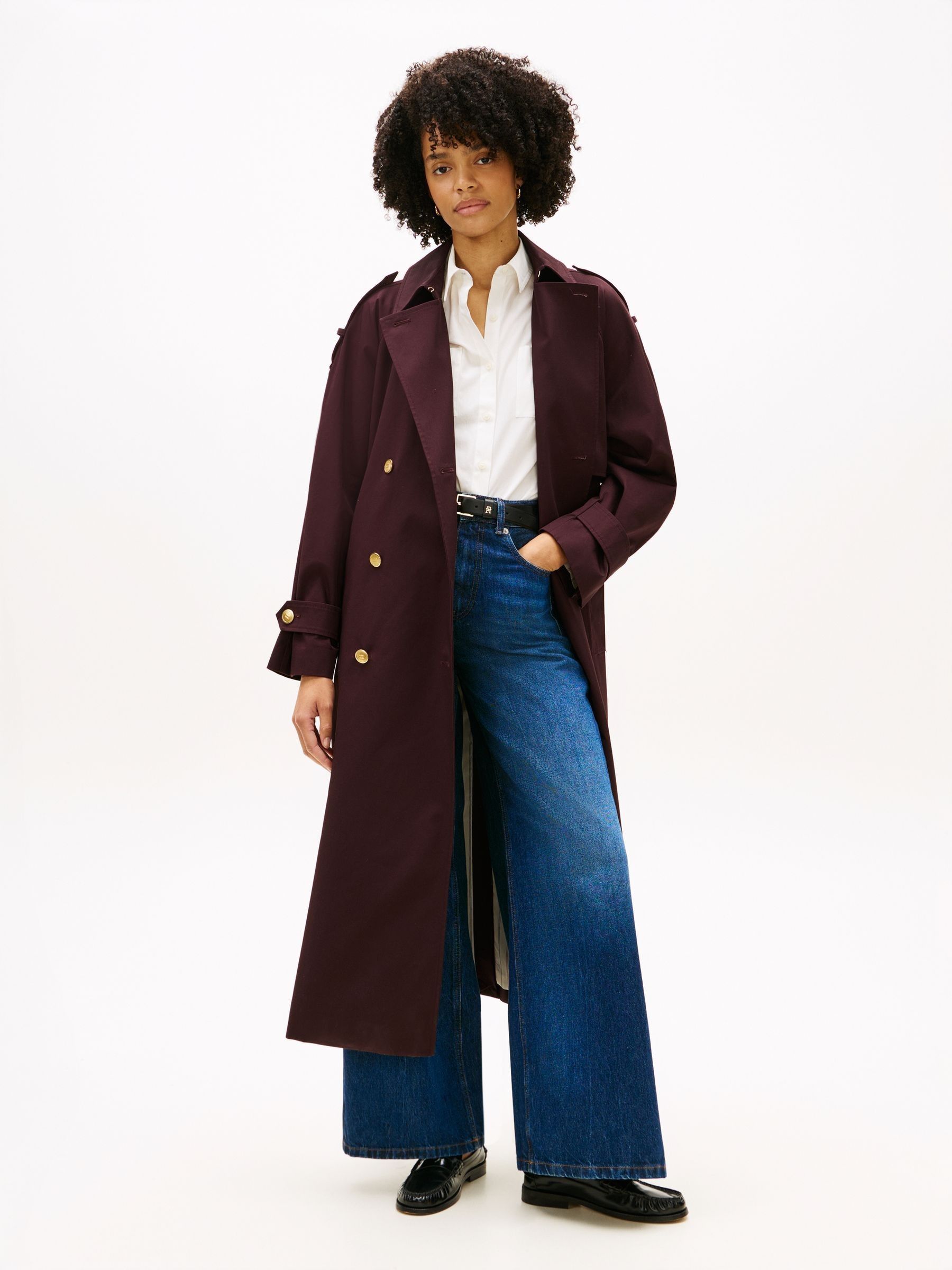 【新品未使用】TODAYFUL Twill Trench Coat 38 Buy Tommy Hilfiger Brown Water Repellent Twill Oversized Trench