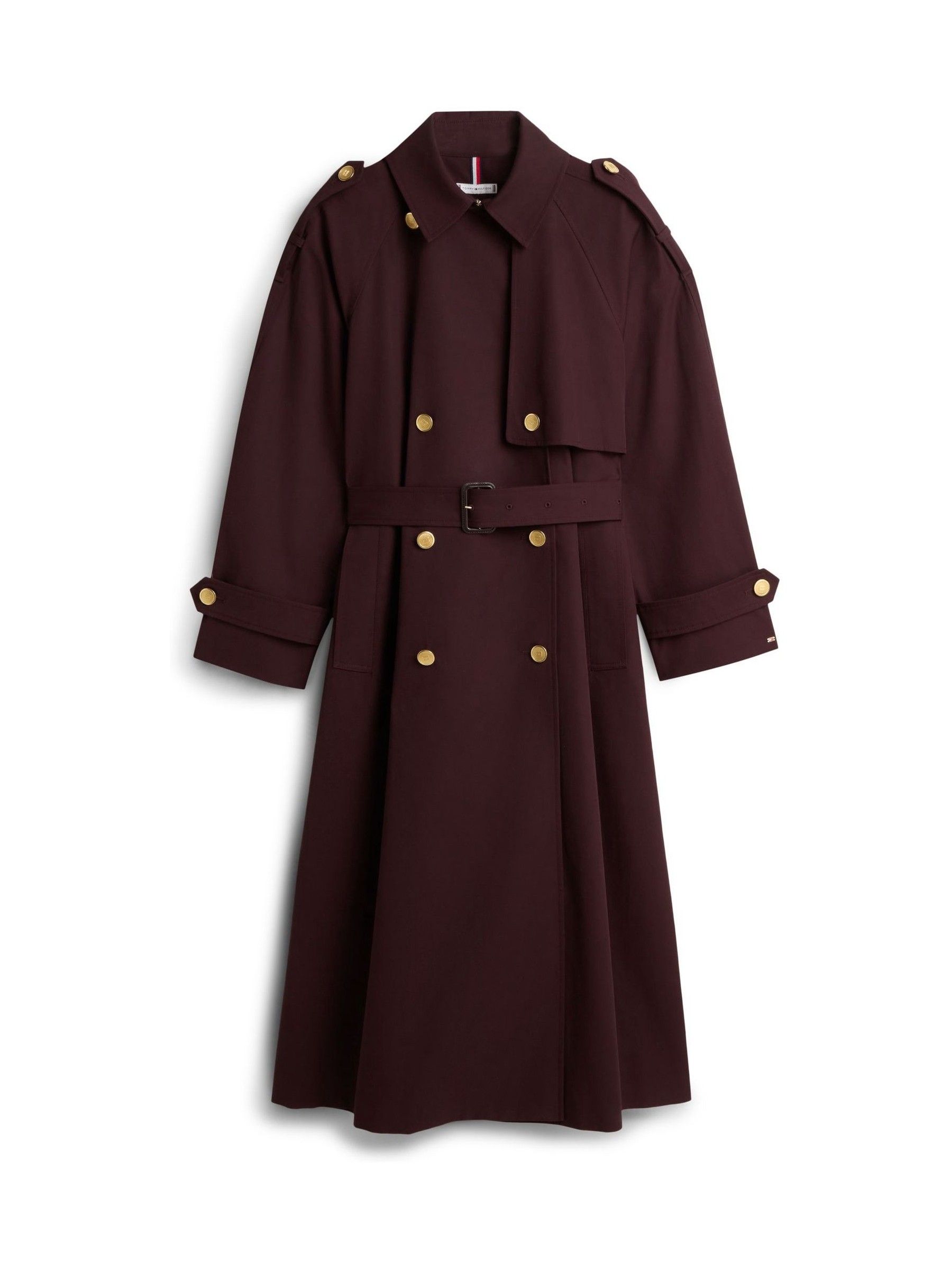 Buy Tommy Hilfiger Brown Water Repellent Twill Oversized Trench