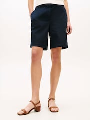 Tommy Hilfiger Blue Washed Regular Chino Shorts - Image 1 of 5