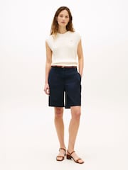 Tommy Hilfiger Blue Washed Regular Chino Shorts - Image 2 of 5