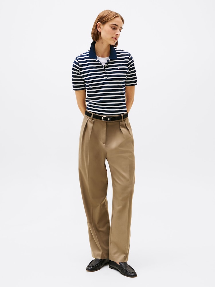 Tommy Hilfiger Blue 1985 Regular Fit Pique Polo Shirt - Image 2 of 5