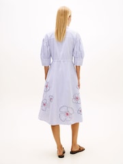 Tommy Hilfiger Embroidery Poplin Midi Shirt Dress - Image 2 of 5