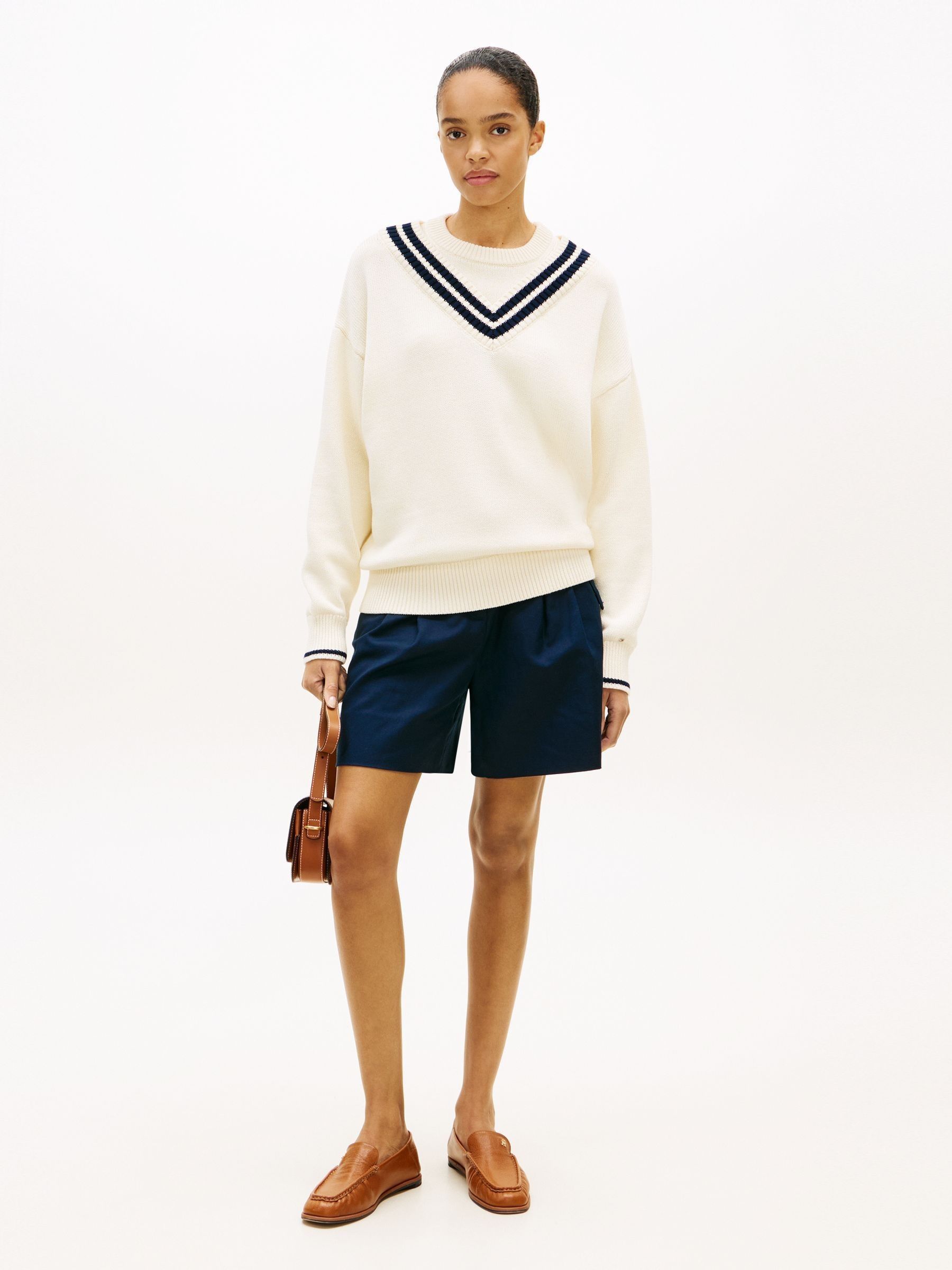 Buy Tommy Hilfiger Nude Double Layered Crew Neck Relaxed Cricket