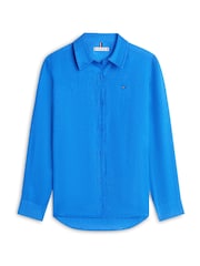 أزرق داكن - Tommy Hilfiger Relaxed Fit Pure Linen Shirt - Image 5 of 5