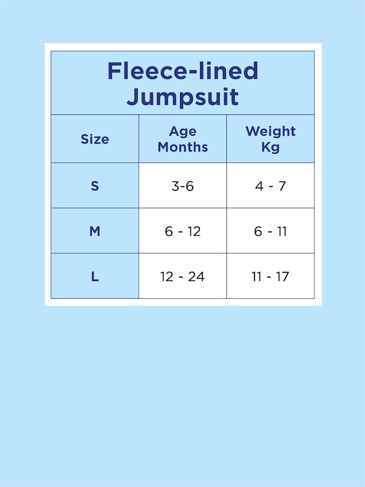 Zoggs Blue Fleece Lined Baby Jumpsuit - Image 6 of 6