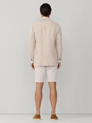 Hackett Brown Linen Field Jacket Overshirt - Image 4 of 6