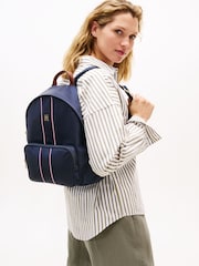 Tommy Hilfiger Blue Signature Tape Dome Backpack - Image 1 of 5