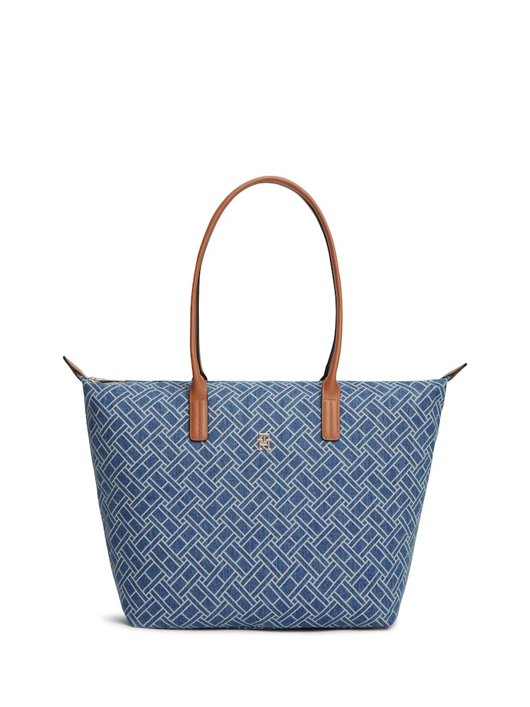 Tommy Hilfiger Blue Flag Denim Tote Bag - Image 1 of 5 Tommy Hilfiger Blue Flag Denim Tote Bag - Image 1 of 5