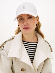 Natural - Tommy Hilfiger Monogram Twill Baseball Cap - Imaginea 1 din 4