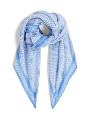 Tommy Hilfiger Pure Linen Repeat Logo Square Scarf - Imaginea 1 din 4