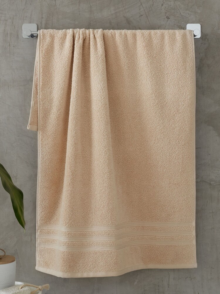 Catherine Lansfield Set of 2 Natural 100% Cotton Bath Sheet Towels - Image 1 of 3 Catherine Lansfield Set of 2 Natural 100% Cotton Bath Sheet Towels - Image 1 of 3